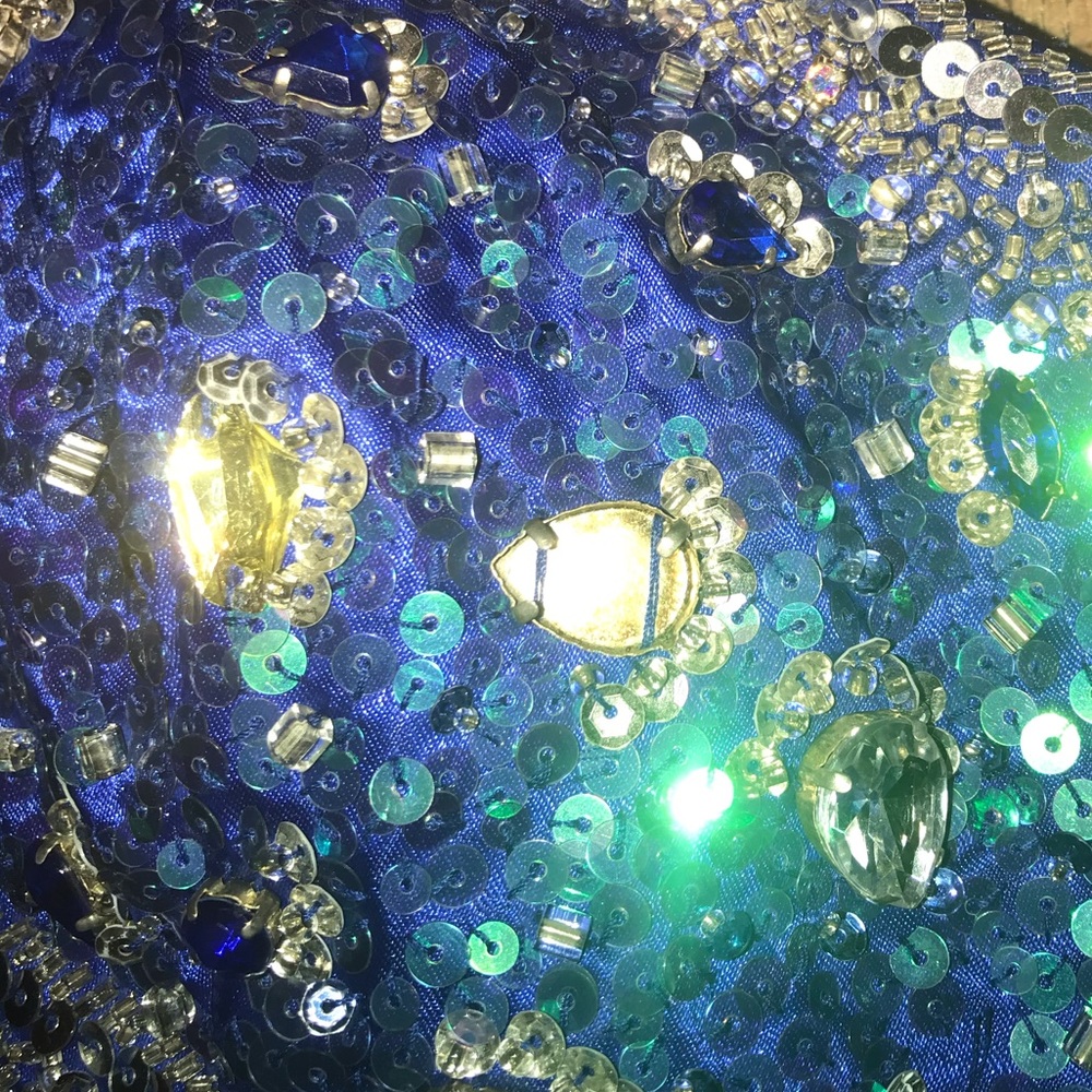 ROYAL BLUE PROM DRESS - Picture 3 of 4
